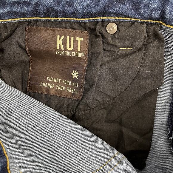 KUT From The Kloth High Rise Ankle Straight Leg Jeans Petite Women Sz 10P Cuffed - Picture 8 of 12